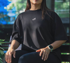 Lioness Oversized T Shirt - Black - Size: S
